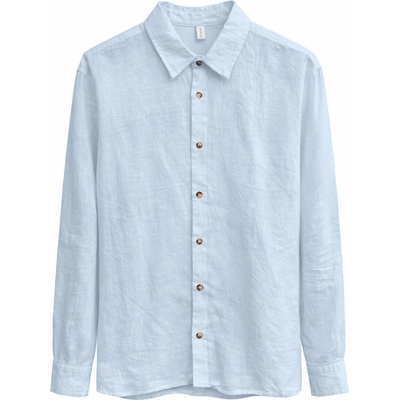 Mazine Мъжка риза с копчета Mazine Classic Linen Shirt - Pastel Blue (033-3223-0511)
