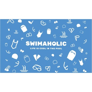 Swimaholic swimming world microfibre towel син