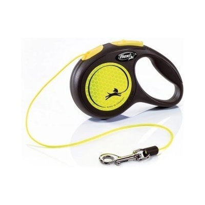 flexi New Neon Rope Yellow автоматичен повод за кучета - 0.2кг