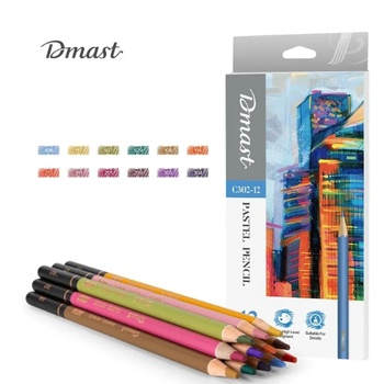 Deli Пастелни цветни моливи DELI Dmast 12 цвята