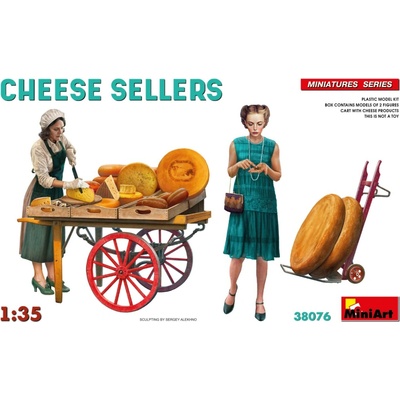 MiniArt Figures Set Cheese Sellers with cart 1:35