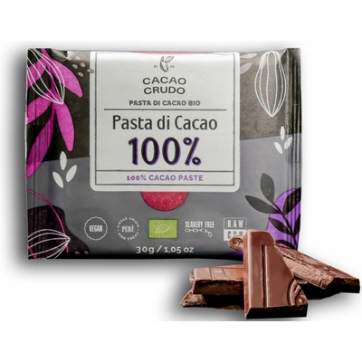 Cacao Crudo Raw Hořká čokoláda 100% Bio 30 g