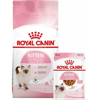 ROYAL CANIN KITTEN granule 2 kg + kapsičky v omáčce 12× 85 g