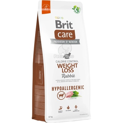 Brit Dog Hypoallergenic Weight Loss Rabbit монопротеинна, със заешко месо и бял трън 3kg