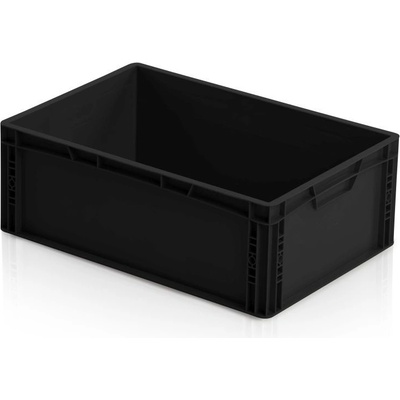TBA Plastová ESD Euro přepravka 600 x 400 x 220 cmmm plný úchyt