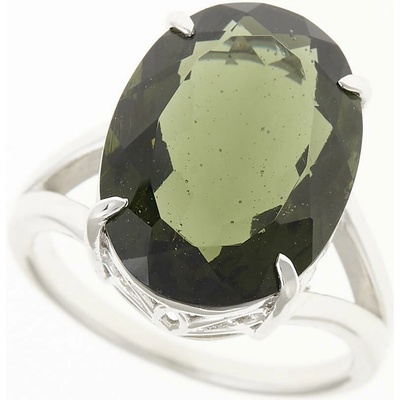 My Moldavite Stříbrný prsten s vltavínem 29