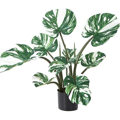 Umelá rastlina Monstera deliciosa bush White 60 cm