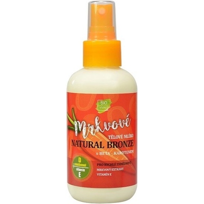 Vivaco 100% Prírodné opaľovacie mlieko s mrkvovým extraktom Natural bronz SPF 0 150 ml