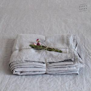 Linen Tales Светлосив ленен чаршаф 180x260 cm Light Grey - Linen Tales (LT-SFL-180x260-LG)