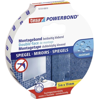 Tesa Powerbond Mirror montážna páska 5 m x 19 mm biela