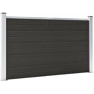 vidaXL Plotový dílec WPC 180 x 105 cm černý