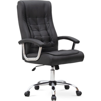 TopMebel Офис стол Vision от PU кожа в черен цвят 63x70x112/120см