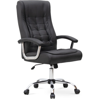 TopMebel Офис стол Vision от PU кожа в черен цвят 63x70x112/120см
