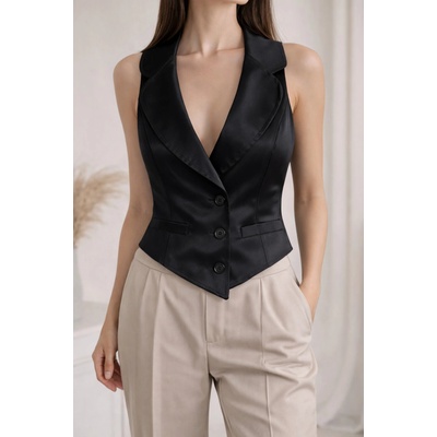 Classic Chic společenská vesta černá – Zbozi.Blesk.cz