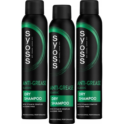 Suchý šampon pro každou barvu vlasů SYOSS Anti Grease 200 ml