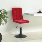 vidaXL Въртящи се трапезни столове, 6 бр, виненочервени, кадифе (3089306)