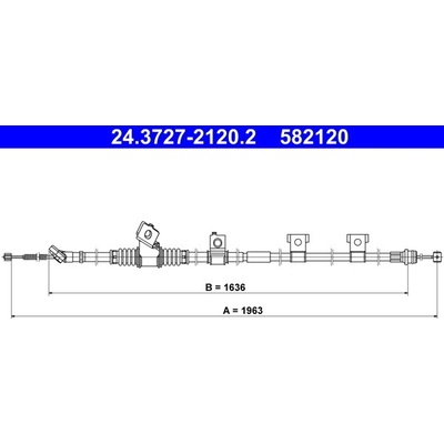 Tažné lanko, parkovací brzda ATE 24.3727-2120.2