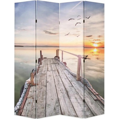 vidaXL Paraván Motiv jezera 160 x 170 cm