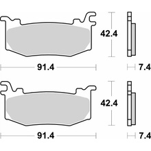 SBS brzdové destičky KH STREET PERFORMANCE (EXCEL) sintrované barva zlatá přední APRILIA RSV4 FACTORY 25-, DUCATI PANIGALE V4/V4S 25-, KTM RC-R 990 25-, SUPERDUKE 1390 25-
