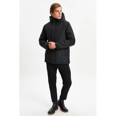 River Club Мъжко водонепромокаемо и ветроустойчиво яке-парка с качулка и топла подплата - Черно #408152 (408152_Черно)