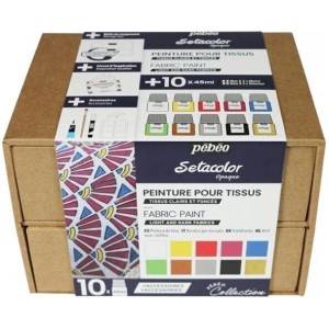 Pébéo Set Of Textile Paints Setacolor 10x45ml (758481)