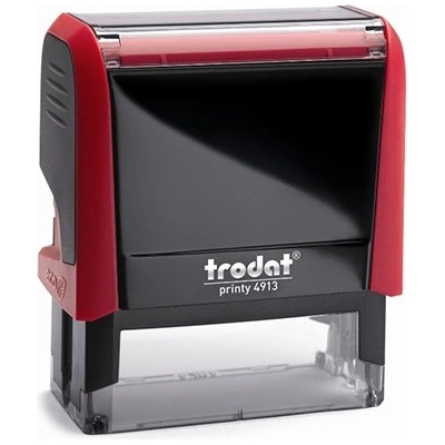 Печат TRODAT Printy 4.0 4913 огнен червен корпус черен тампон 4913P/F (4913-PS-FK)
