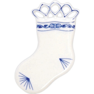 Cibulák vianočná ozdoba obojstranná ponožka záves 9,5 x 3,5 cm cibulový porcelán originálny cibulák
