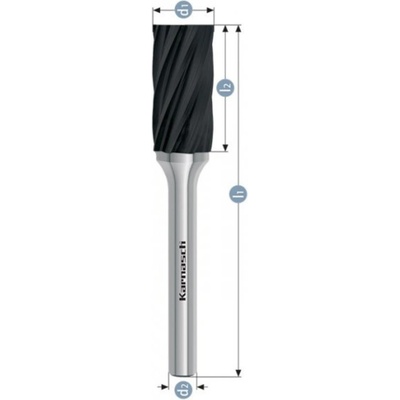 Karnasch Professional Tools Válcová fréza na kov Karnasch D 6,0×18 S6 L50 mm, bez čelního broušení, povlakovaná, HP-7