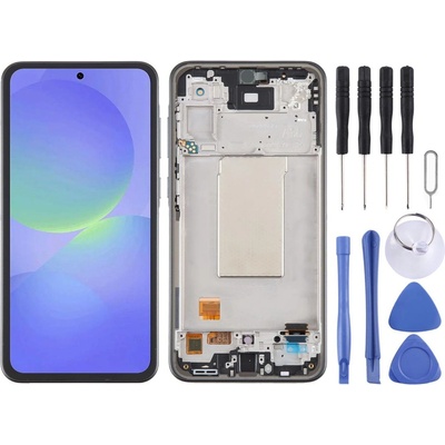 Samsung OEM OLED LCD Дисплей и Тъч Скрийн с Рамка за Samsung Galaxy A36 SM-A366B - Сив