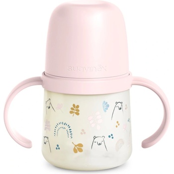 Suavinex Bear детско шише с дръжки Pink 150ml