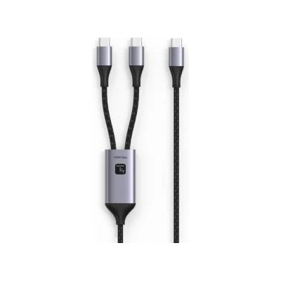 Techly Double USB-C Cable 100W 2x USB-C for Fast Charging PD QC PPS