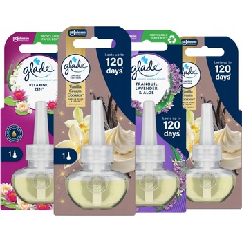 Glade Náplň do elektrického osviežovača vzduchu, náhradná sada 4 x 20 ml