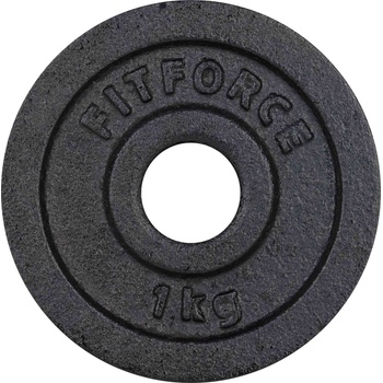 Fitforce ДИСК ЗА ЩАНГА 1 КГ ЧЕРЕН 30 ММ 1 kg