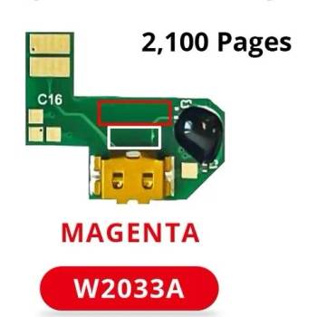Image 1 of Compatible Ресет чип W2033A, HP 415A (415A), Magenta - 2.1k (W2033A-CHIP)