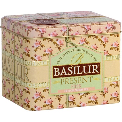 BASILUR Present Pink sypaný zelený čaj 100 g