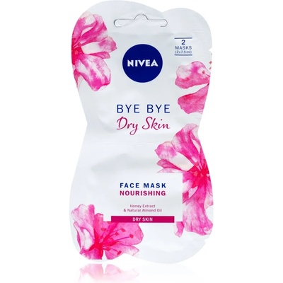 Nivea Bye Bye Dry Skin подхранваща маска с мед 2x7.5ml