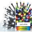 Emos D4AJ01 Světelný řetěz LED vánoční řetěz 2v1 10 m venkovní i vnitřní studená bílá multicolor programy