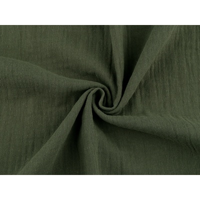 Mušelín / dvojitá gázovina Varianta: 19 (109) zelená khaki 56479/142935/269565
