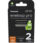 Panasonic 2 бр. Panasonic Eneloop PRO NEW R03/AAA 930mAh Ni-MH BK-4HCDE/2BE (5410853064237)