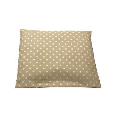 TORF ZIEGLER Polštářek s pšeničným zrnem světle modrá bílá kostka 25 x 23 cm