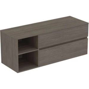 Ideal Standard Finesse - Шкафче за умивалник, 140x51x56 см, 2 чекмеджета, Dark Elm E3439UR (E3439UR)