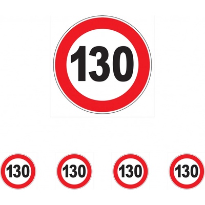 Walteco Značka rychlosti 130km, 150x150mm, samolepka Množství: 5 ks , 20171BP1