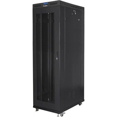 Lanberg Комуникационен шкаф Lanberg rack cabinet 19" free-standing 42U/800x1200 (flat pack) with mesh door lcd black v2 (FF01-8242-23BL)