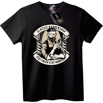 NOONEBRAND Тениска Класически бръснарски салон - XS, White