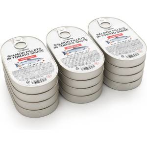 GymBeam Филета от сьомга в доматен сос 12 x 170 g