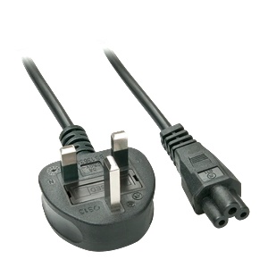 Lindy Захранващ кабел UK/IEC - C5, 2 m 30409 (30409)