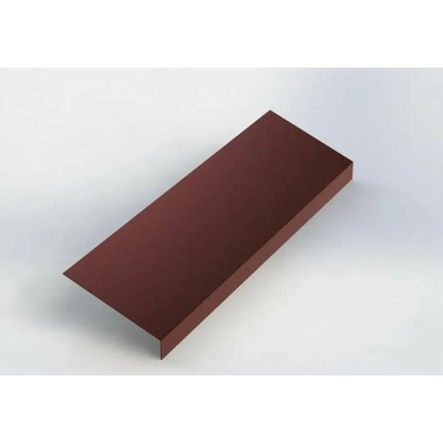 Podkladní okapnice r.š.125mm pozink lakovaný RAL 8017 hnědá čoko s folií dl.2m