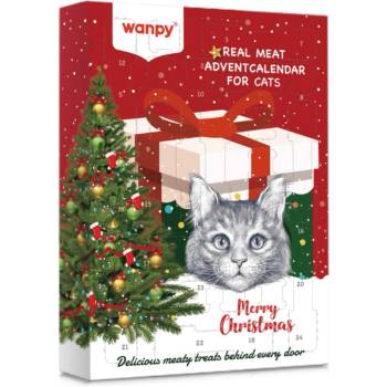 Wanpy Christmas Calendar for Cats - Коледен календар с асорти лакомства за котки, 100 г
