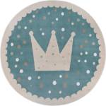Hanse Home Син детски килим ø 100 cm Crown - Hanse Home (105970-100)