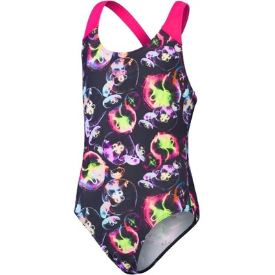 Speedo Allover Splashback Girl Black/Pink/Indigo